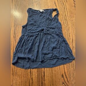 O'Neill Deep Blue Textured Twist Front Tank Top, size xs